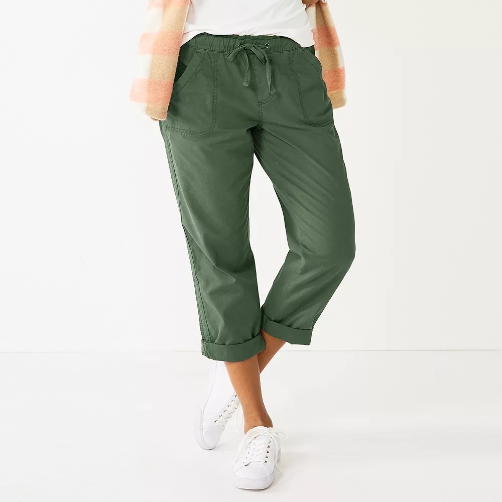 Sonoma Drawstring Paperbag Waist Capri